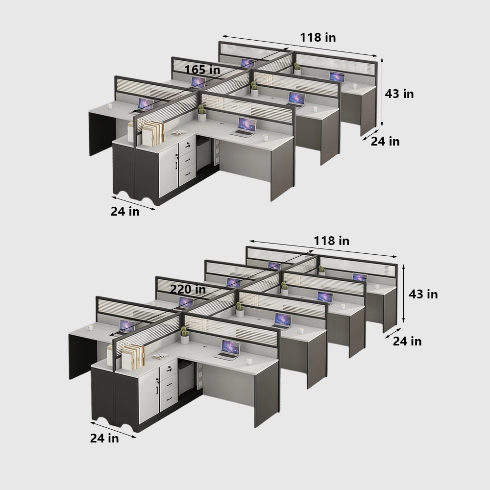Modular Office Desks with Partition Screens - image 9