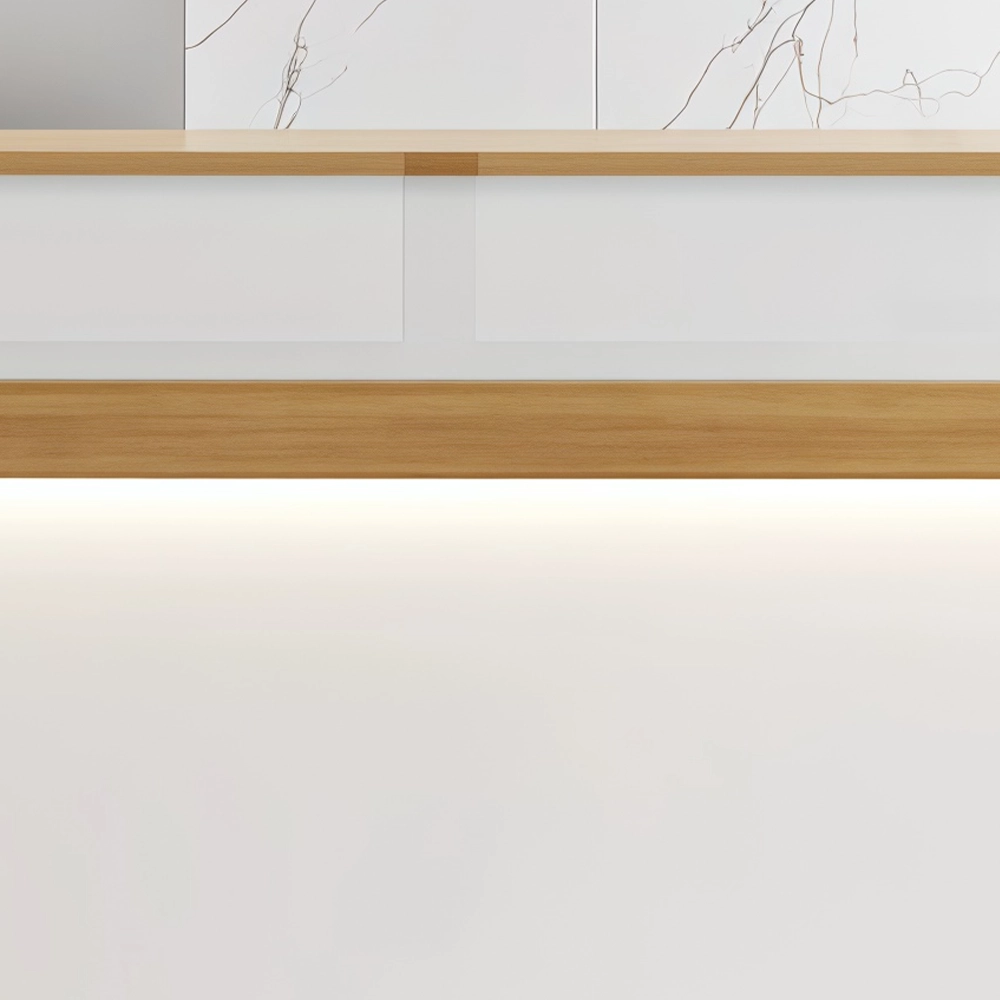 Multi-Layer Solid Wood Reception Desk - image 3