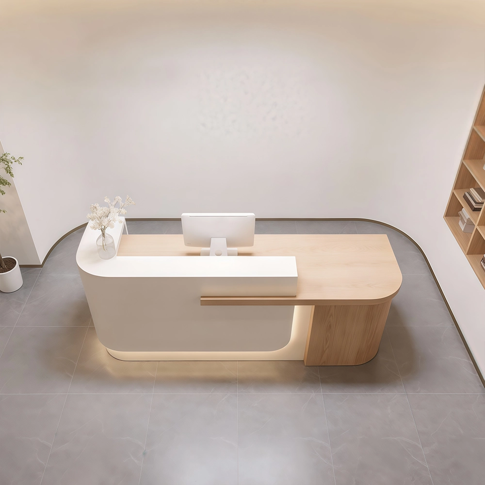 Natural Wood Style Check-in Desk for Homestays - image 3