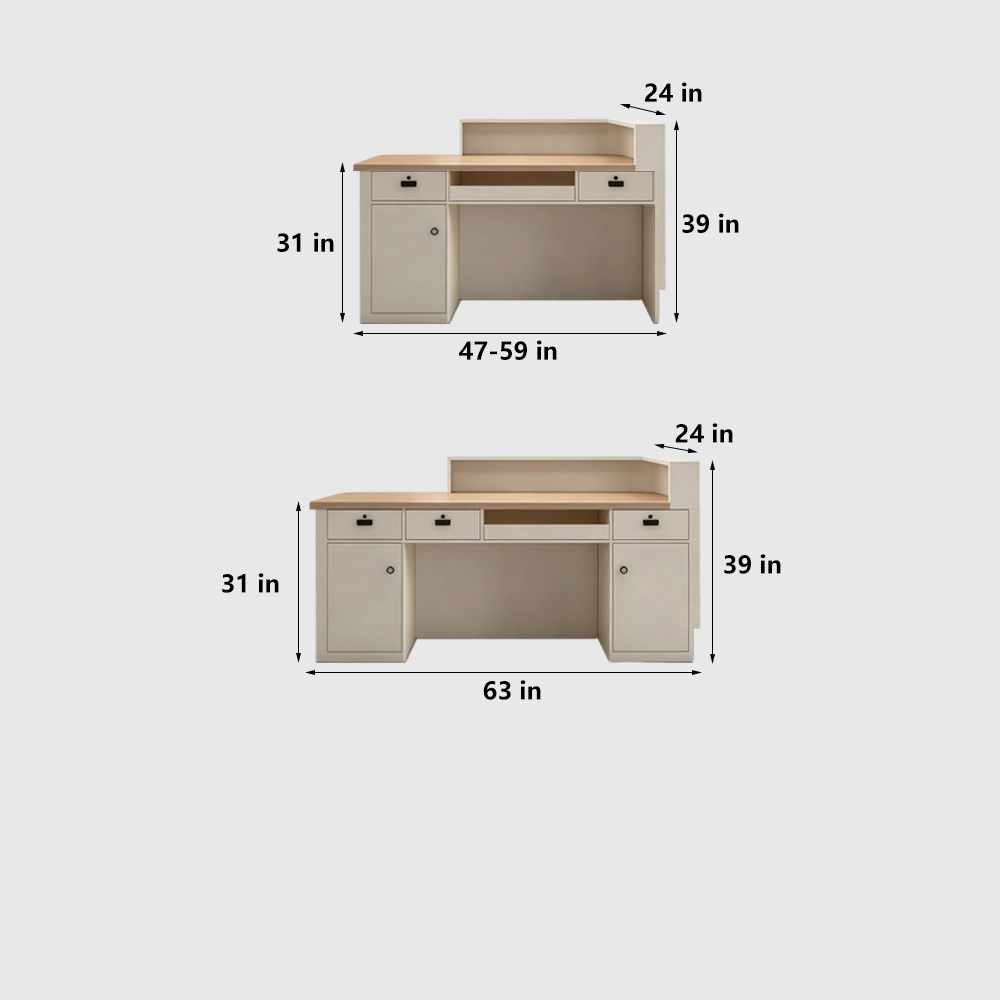 Natural Wood Style Check-in Desk for Homestays - image 7