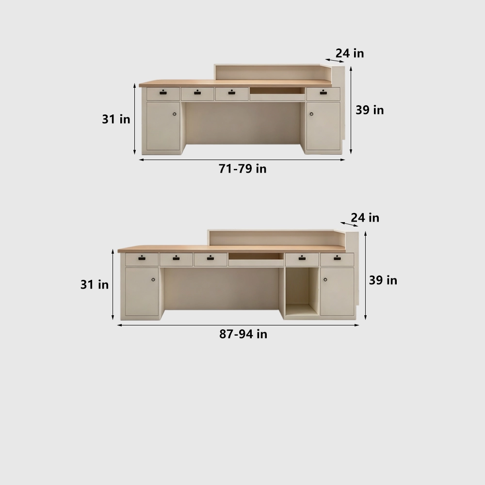Natural Wood Style Check-in Desk for Homestays - image 8