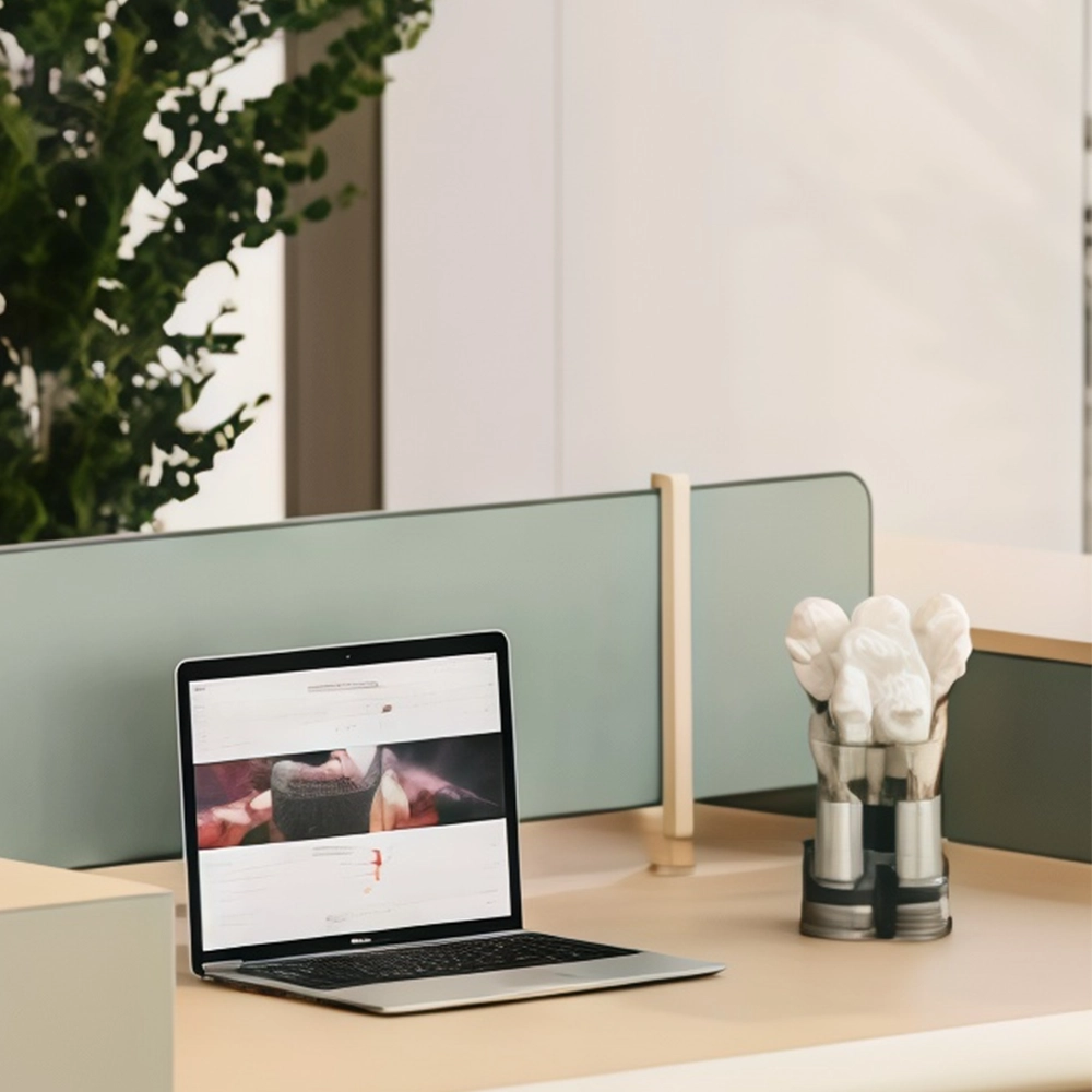 Office Desk with Partition for Employee Workstations - image 6