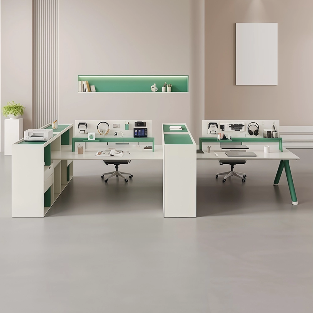 Office Desk with Pegboard for Employee Workstations - image 2
