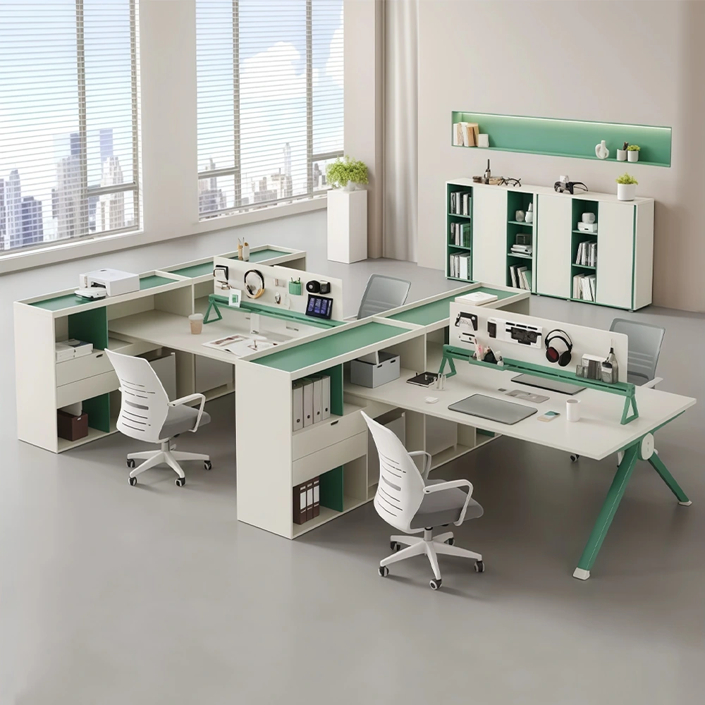 Office Desk with Pegboard for Employee Workstations - image 3