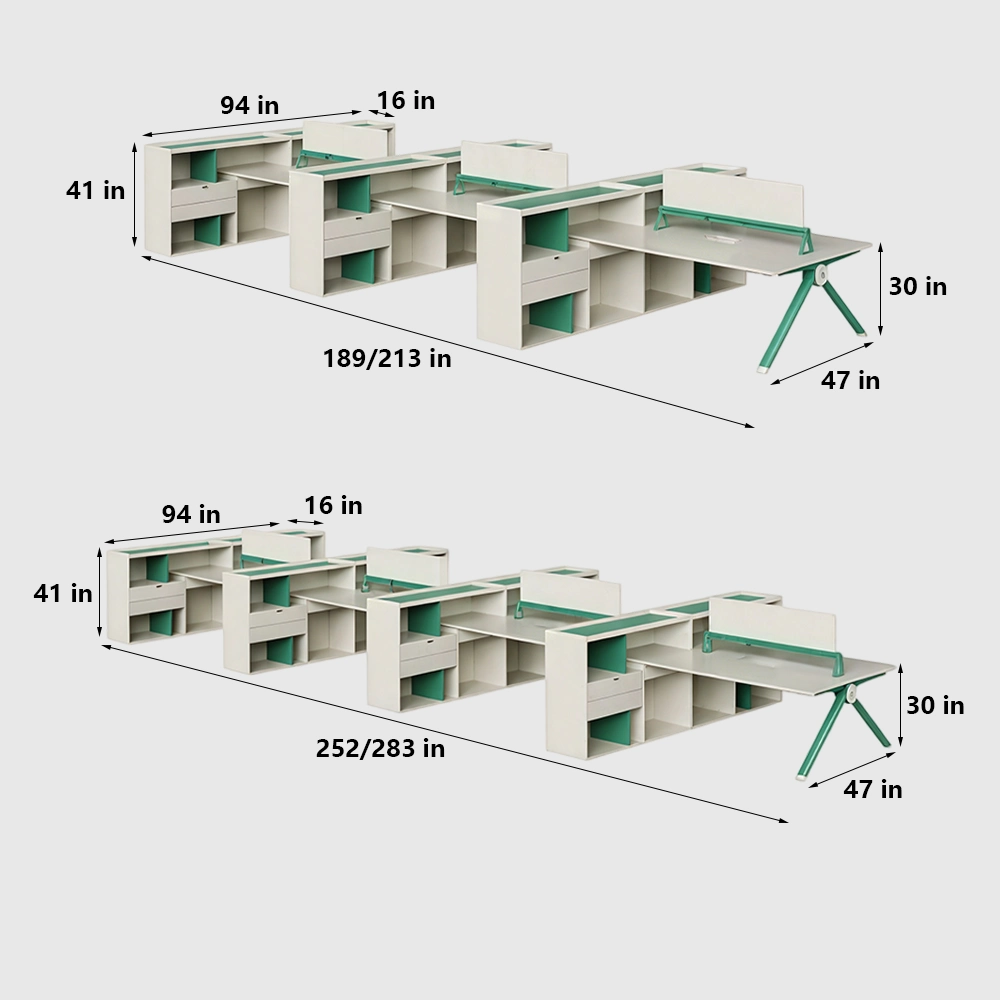 Office Desk with Pegboard for Employee Workstations - image 9
