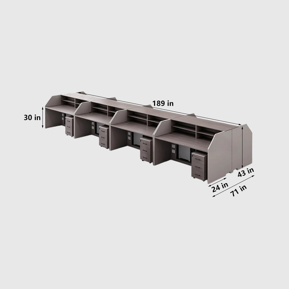Office Desk with Storage Cabinet for Staff Workstation - image 10