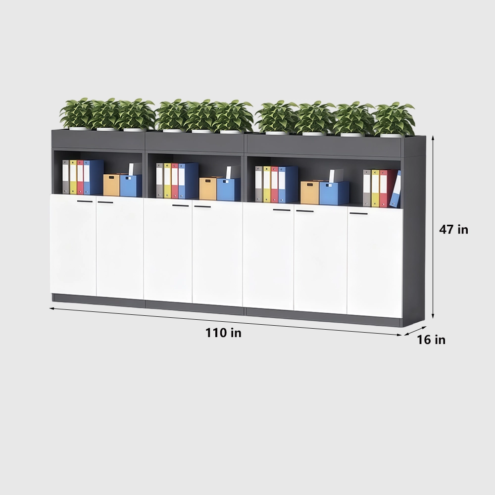 Office Filing Cabinet with Decorative Planter Shelf - image 12