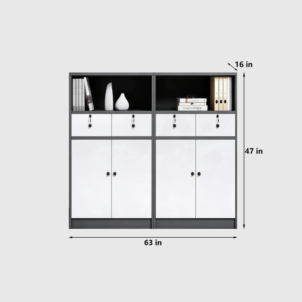 Office Storage Partition Cabinet with Lockable Drawers - image 9