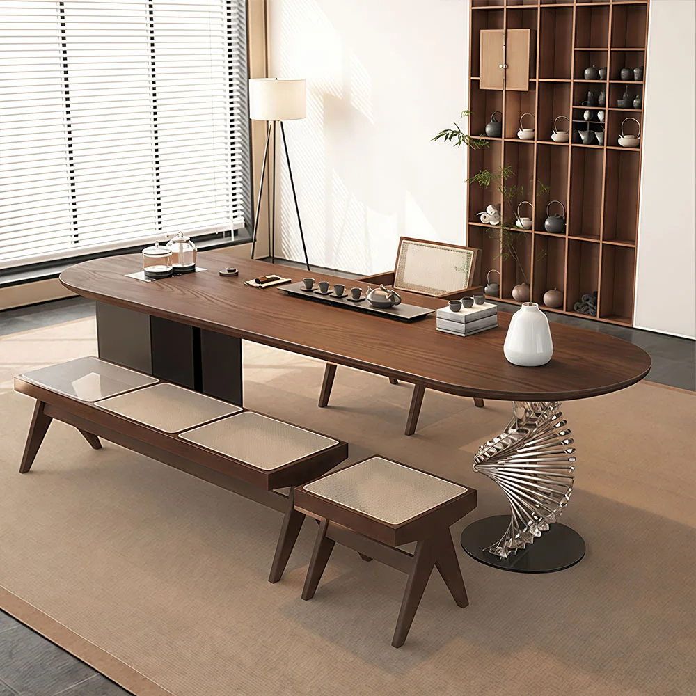 Oval Conference Table with Built-in Kettle - image 2