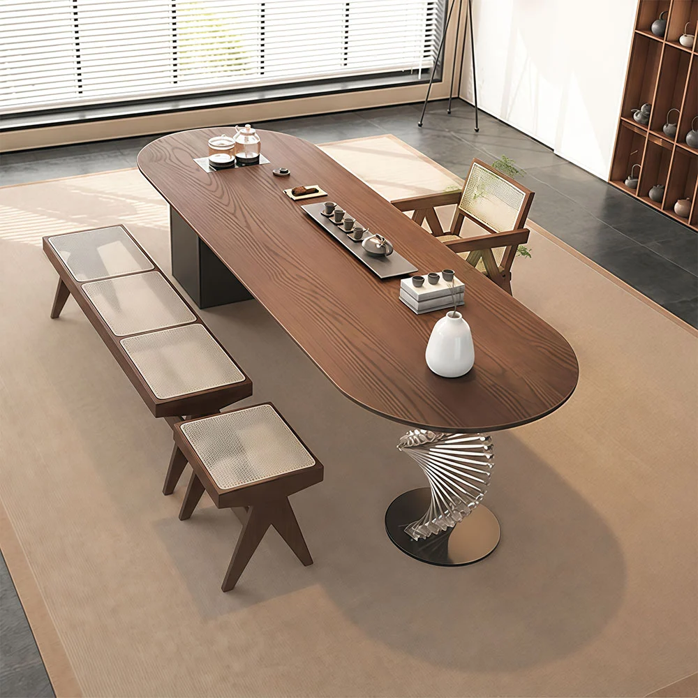 Oval Conference Table with Built-in Kettle - image 3