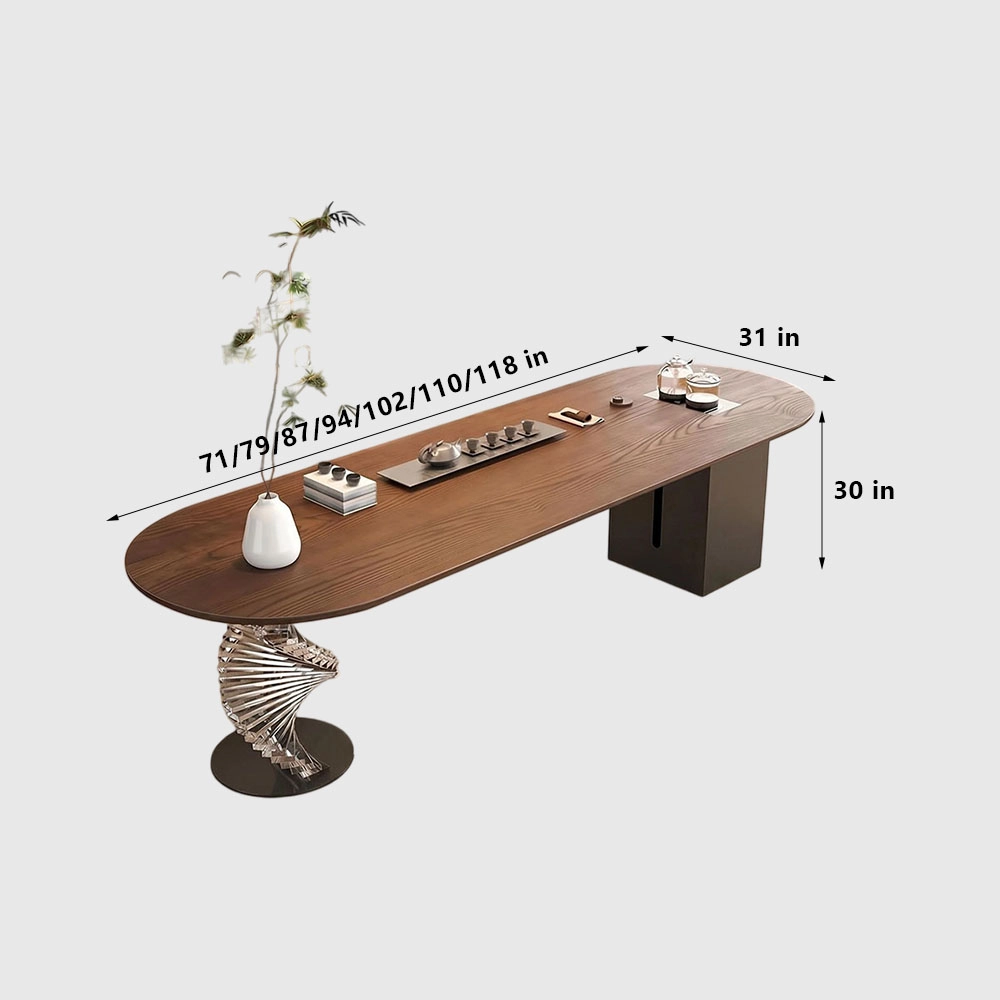 Oval Conference Table with Built-in Kettle - image 7