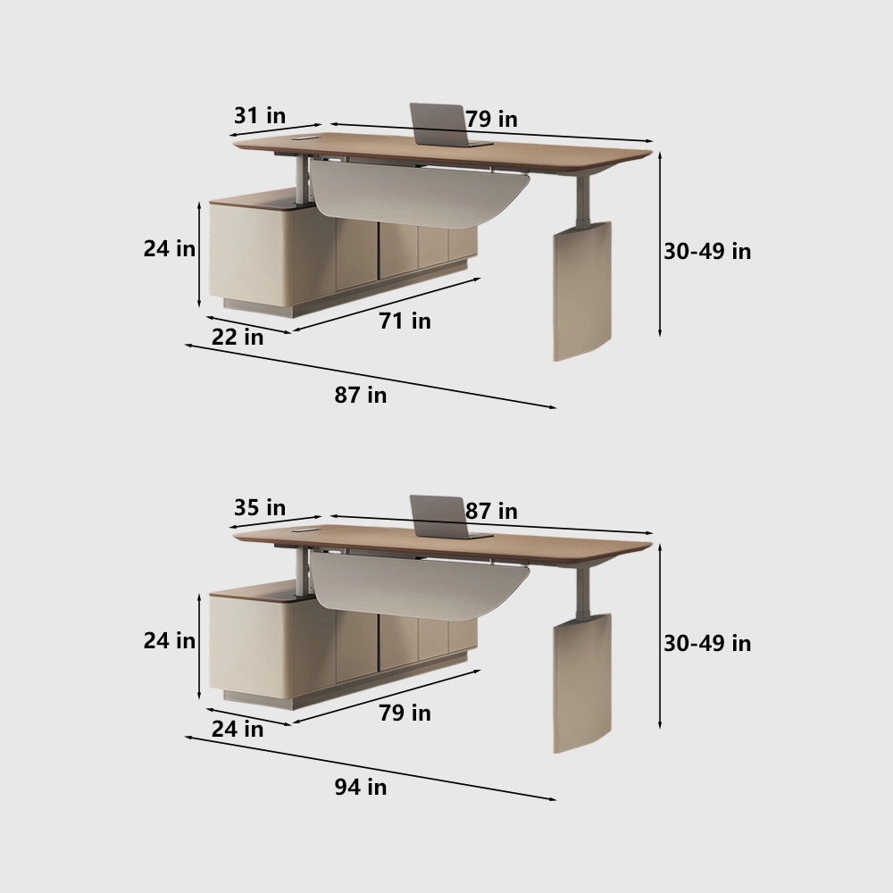 Quiet Electric Lift Desk for President and Manager Office - image 7