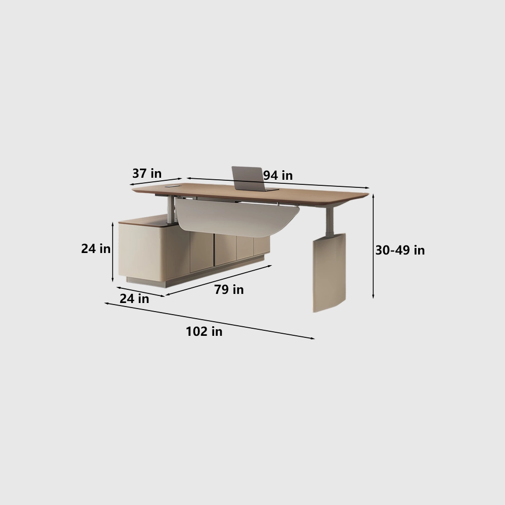 Quiet Electric Lift Desk for President and Manager Office - image 8