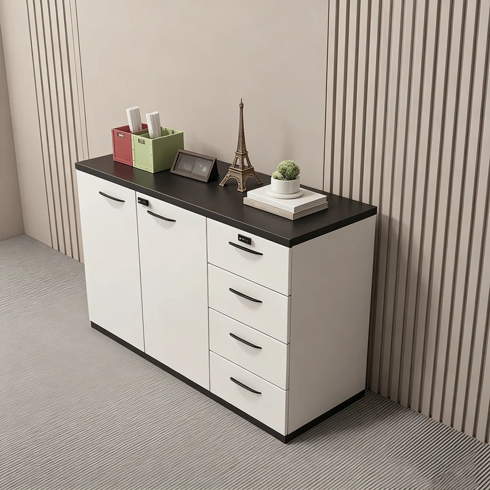 Lockable Wooden Filing Cabinet for Workspace - image 2