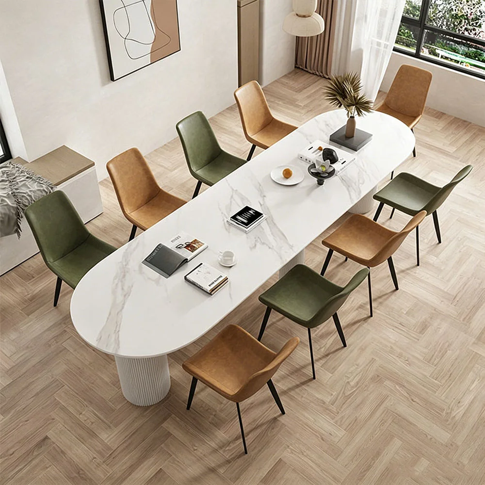 French Cream Style Oval Conference Table – Elegant Meeting Table for Office - image 2