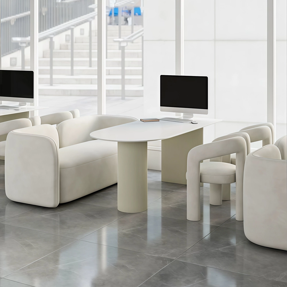 Minimalist Style Cream-Colored Sofa - image 2