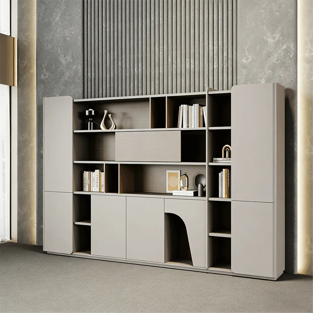 Modern Open Bookcase Backdrop File Cabinet - image 5