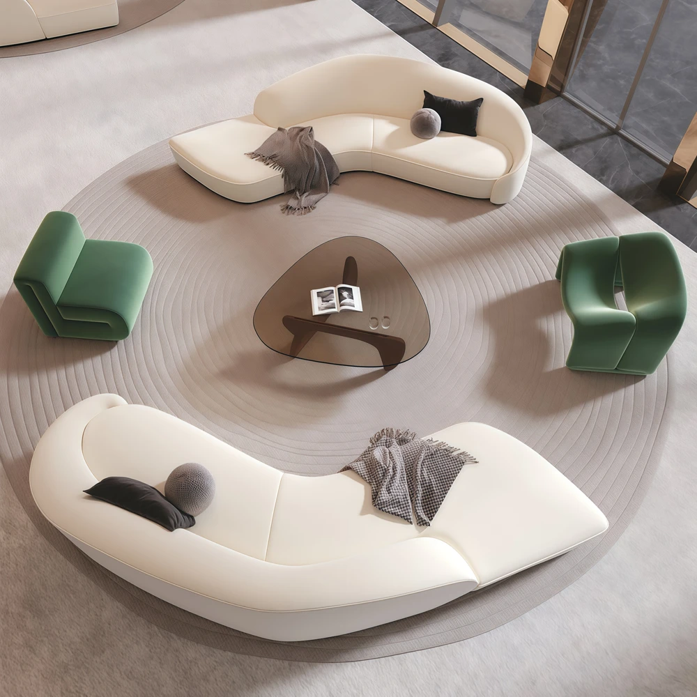 Modern Curved Sofa for Lobby Areas - image 2