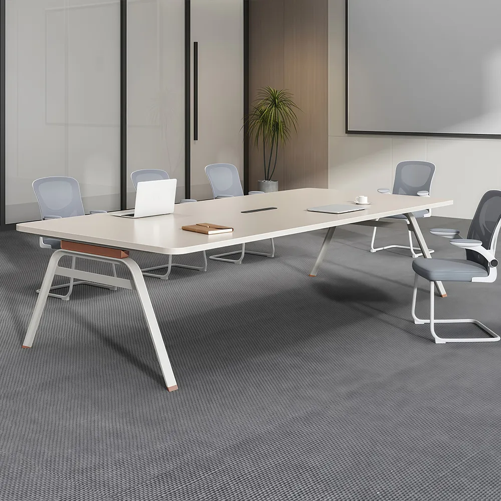 Minimalist Modern Conference Table – Long Rectangle Desk for Office Meeting Rooms - image 2