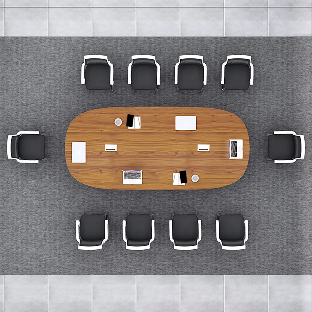 Modern Oval Conference Table – Minimalist Meeting Desk for Office - image 2