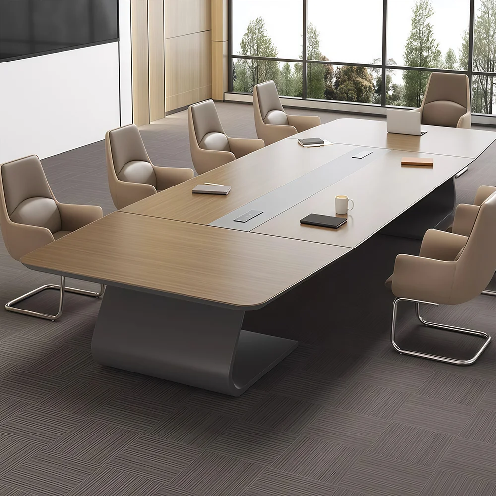 Simple Modern Conference Table for Office – Large Meeting Desk - image 2