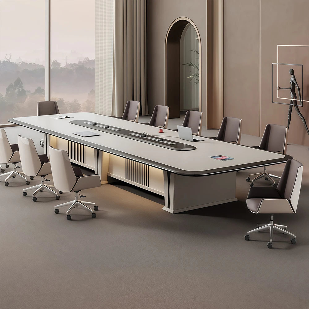 Light Luxury Spray Paint Conference Table – Sleek Modern Design - image 2