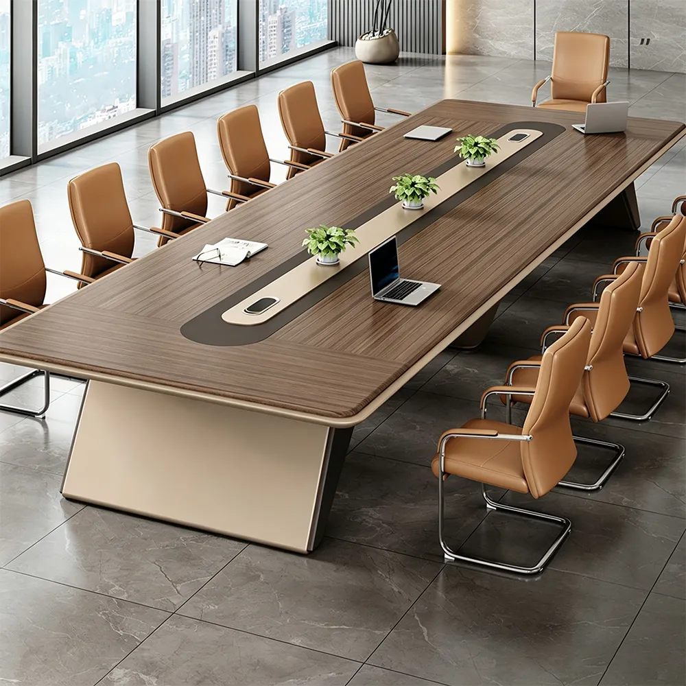 Premium Light Luxury Conference Table – Thick Top, Luxury Meeting Desk - image 2