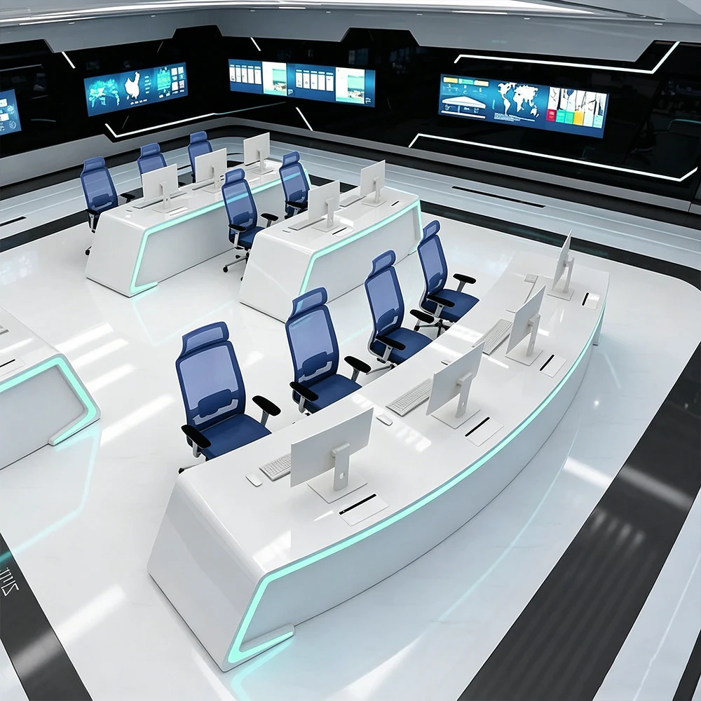 High Gloss Conference Table Workstation – Professional Conference Desk - image 2
