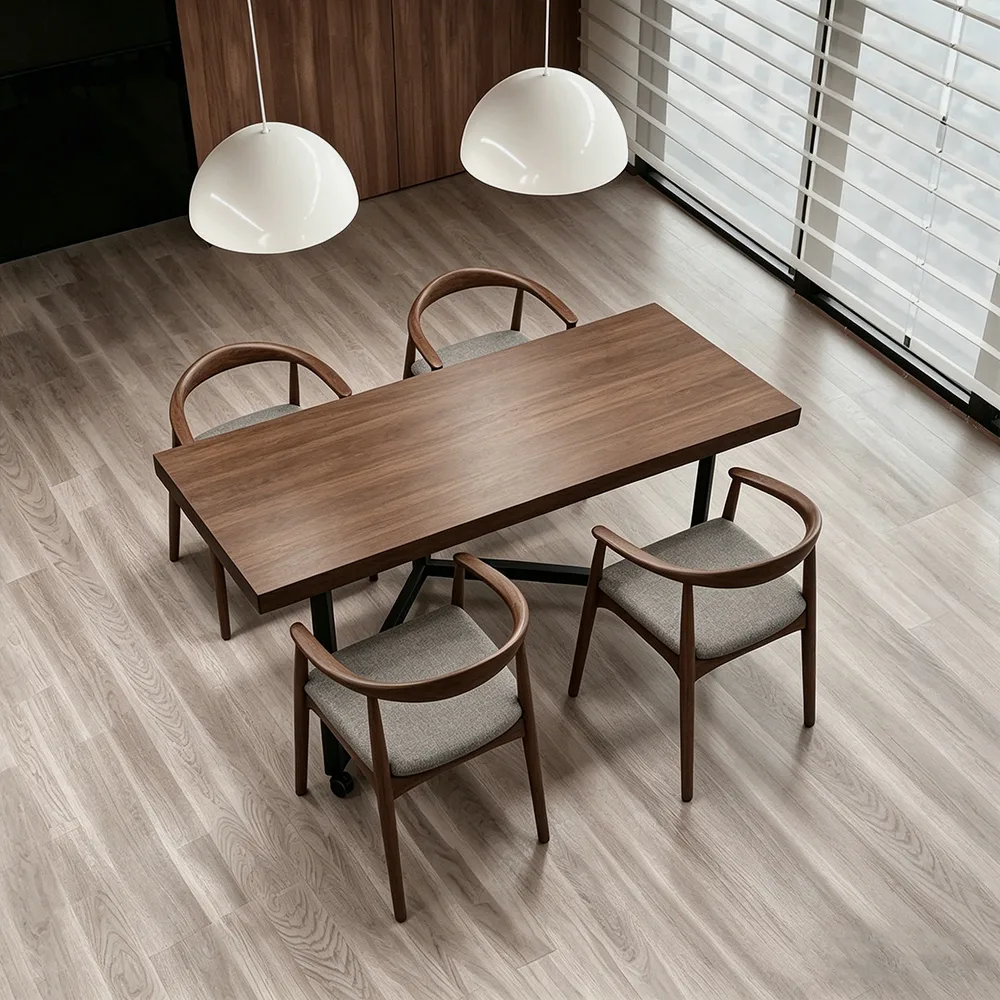 Portable Solid Wood Conference Table with Wheels, Spliceable - image 3