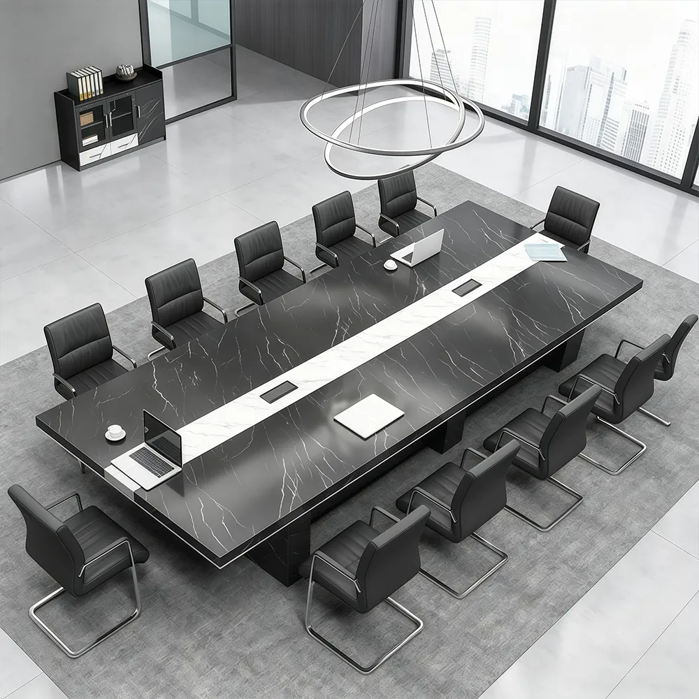 Modern Large Conference Table – Heavy Duty Thickened Meeting Desk - image 2