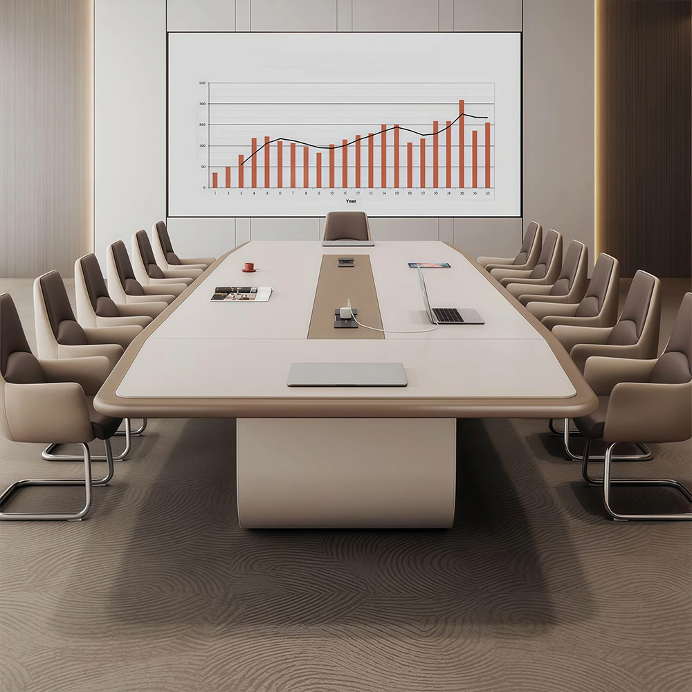 Creative Painted Meeting Table – Minimalist Long Rectangle Desk - image 11