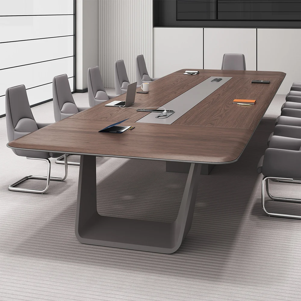 Large Simple Modern Conference Table – Long Desk for Office Meetings - image 2