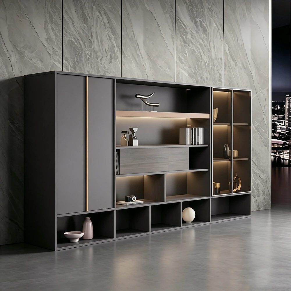 Lockable Wooden Office Storage Cabinet - image 2