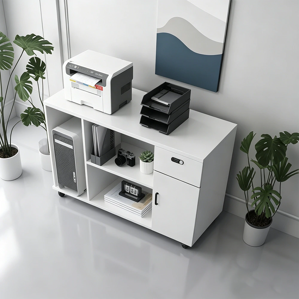White Office Cabinet for Printer and Files - image 2