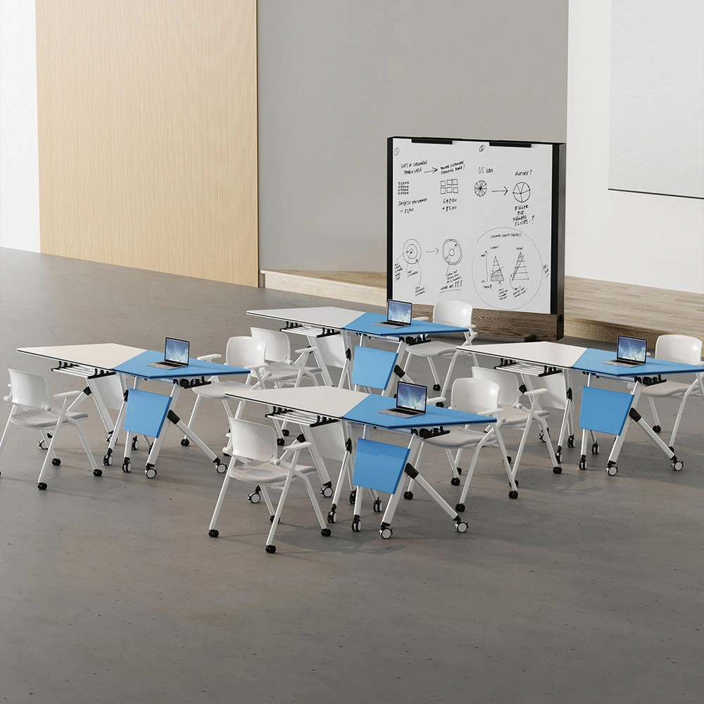 Interlocking Folding Meeting Table on Wheels – Portable Modular Conference Desk - image 3