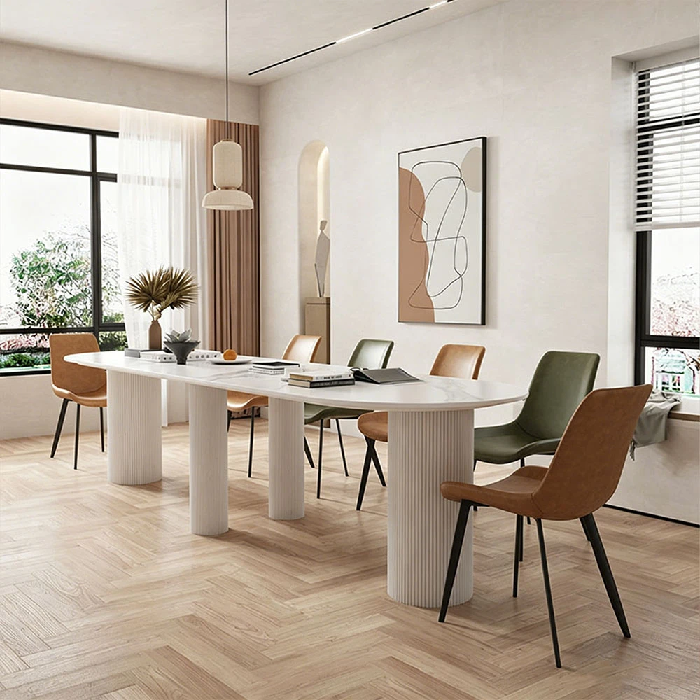 French Cream Style Oval Conference Table – Elegant Meeting Table for Office - image 3