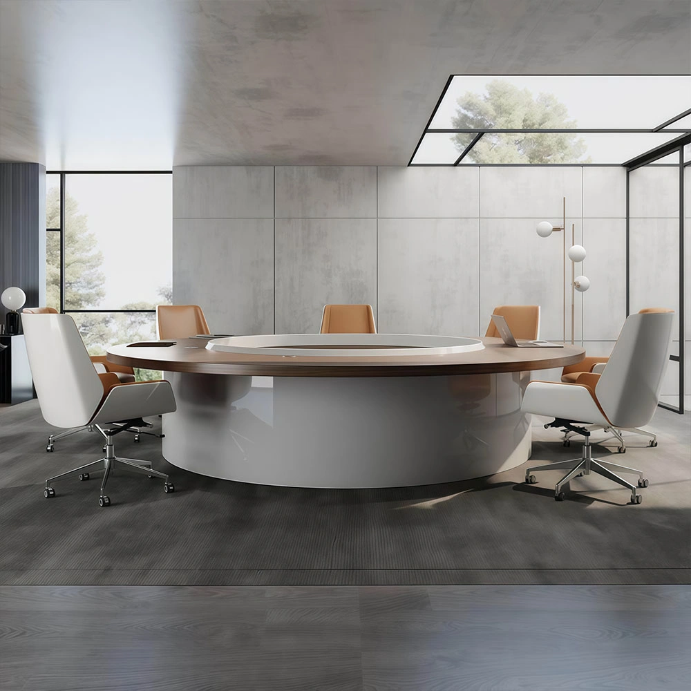 Elegant Round Meeting Table – Minimalist Style for Modern Offices - image 3