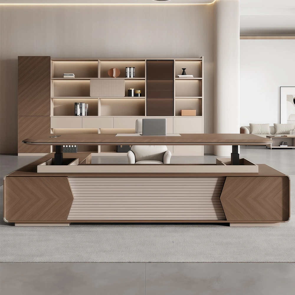 Contemporary Executive Office Desk with Electric Lift - image 2