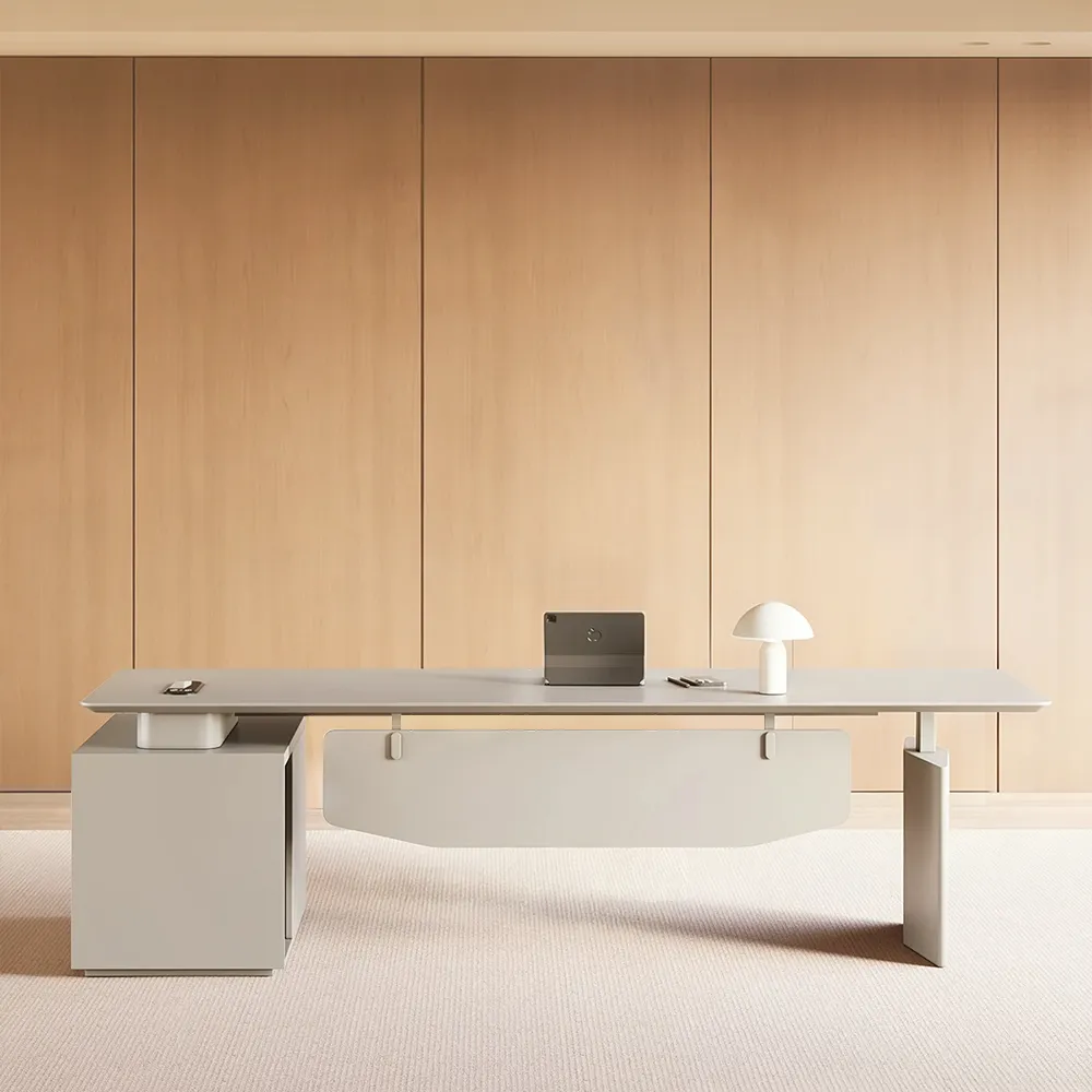 Elegant Light Luxury Office Desk — Simple Modern Design for Professional Home Office - image 3