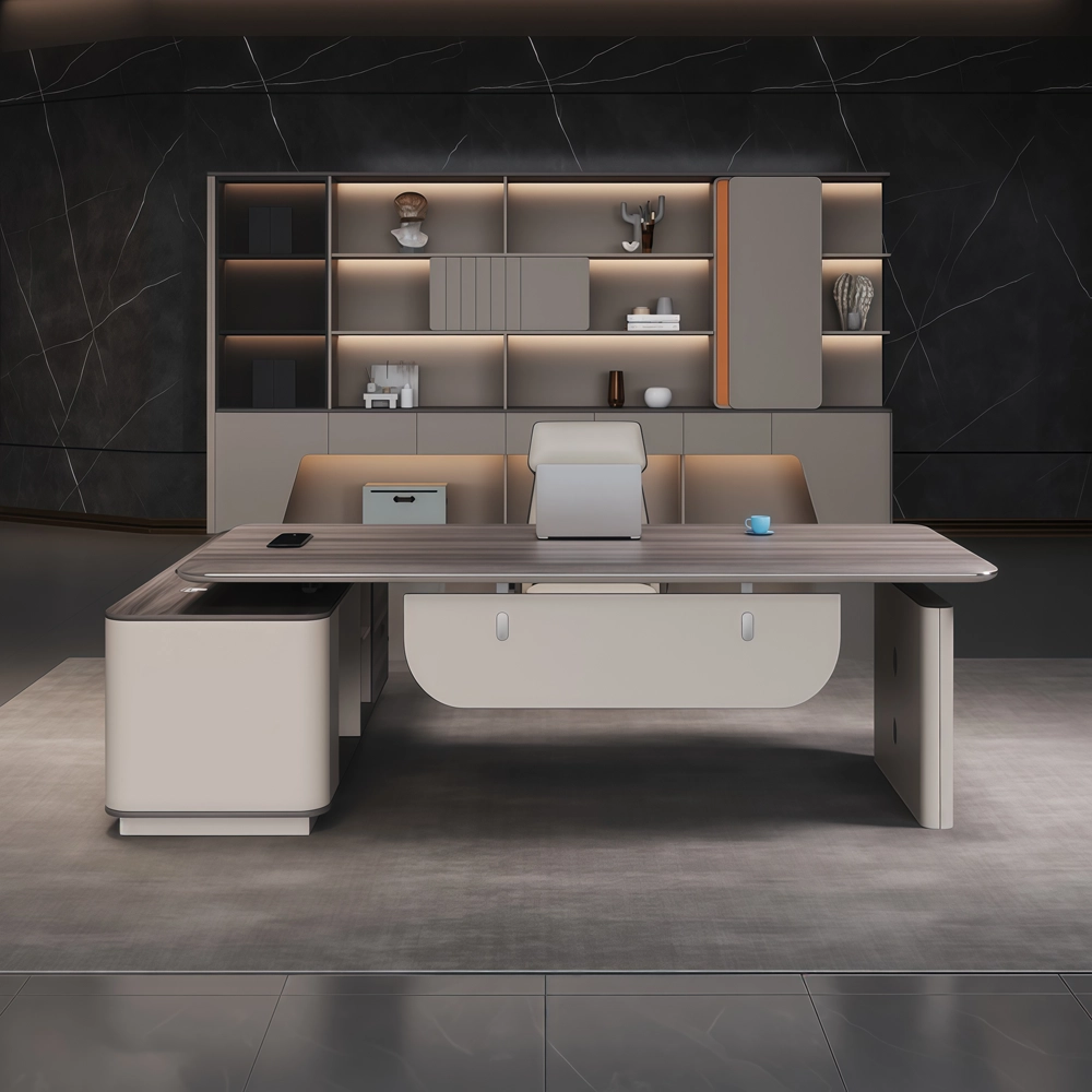 Modern Height Adjustable Electric Office Desk with Drawers & Storage Cabinet - image 3
