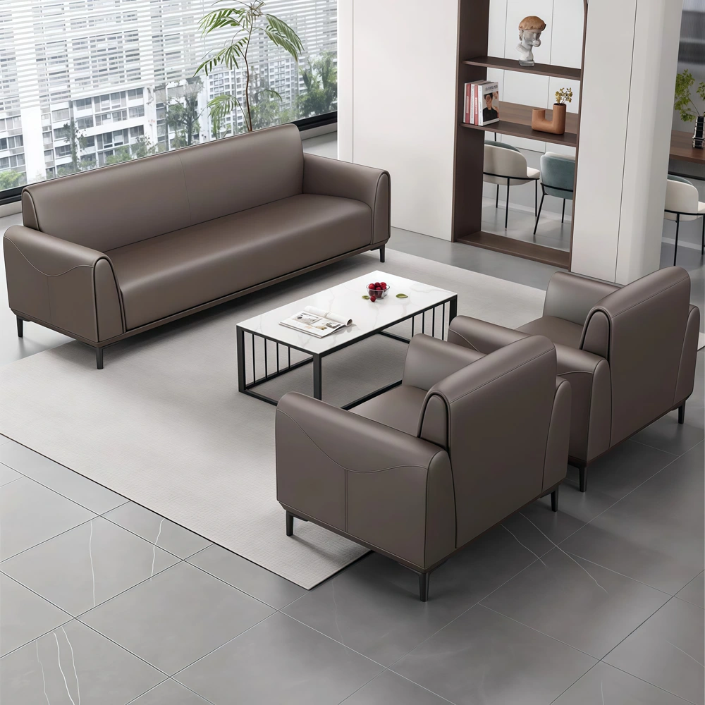 Luxury Office Reception Sofa Set with Business Coffee Table - image 2