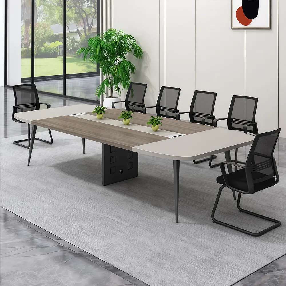 Sleek Modern Conference Table Minimalist Office Meeting Desk - image 4
