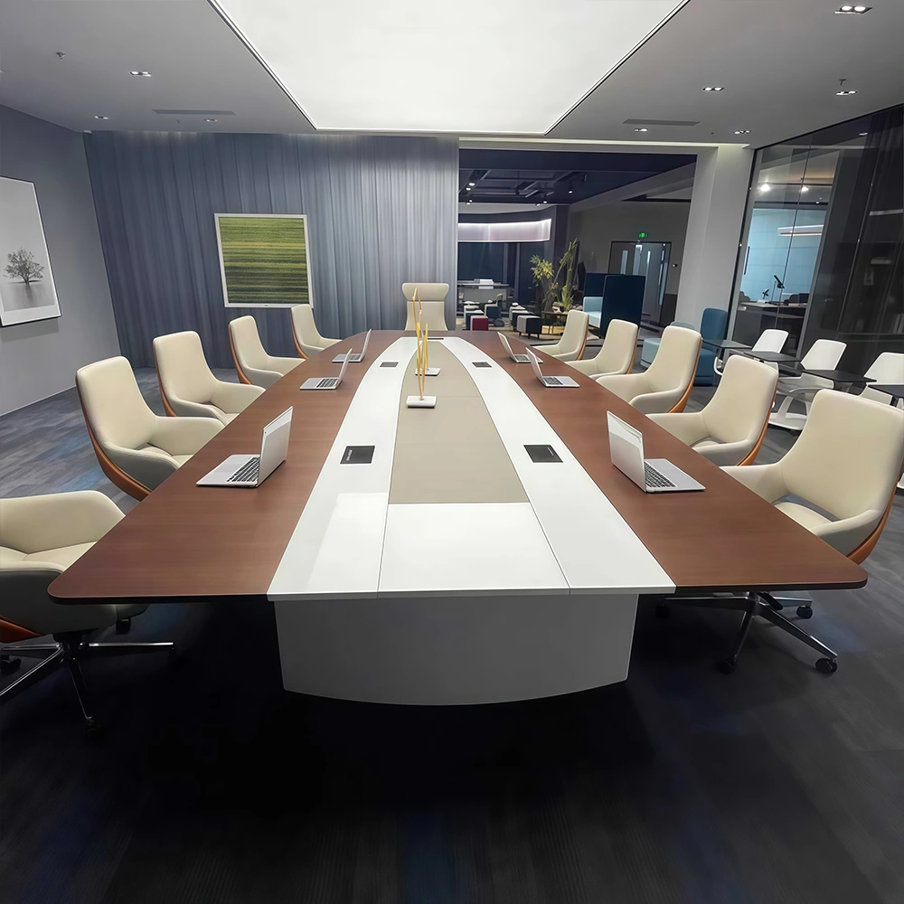 Solid Wood Conference Table for Office  Premium Reception Long Desk - image 2
