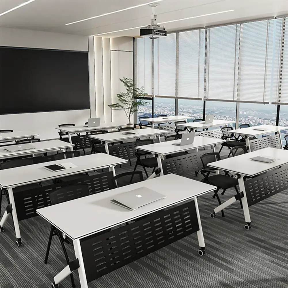 Foldable Mobile Conference Table – Modular Long Meeting Desk - image 2