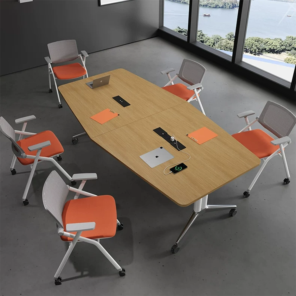 Mobile Long Conference Table – Portable Folding Desk for Meetings - image 3