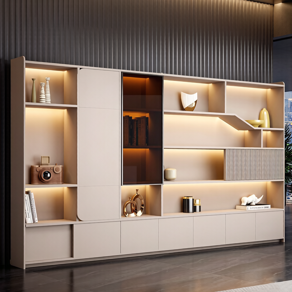 Wooden Modern Office File Cabinet With Lock - image 2