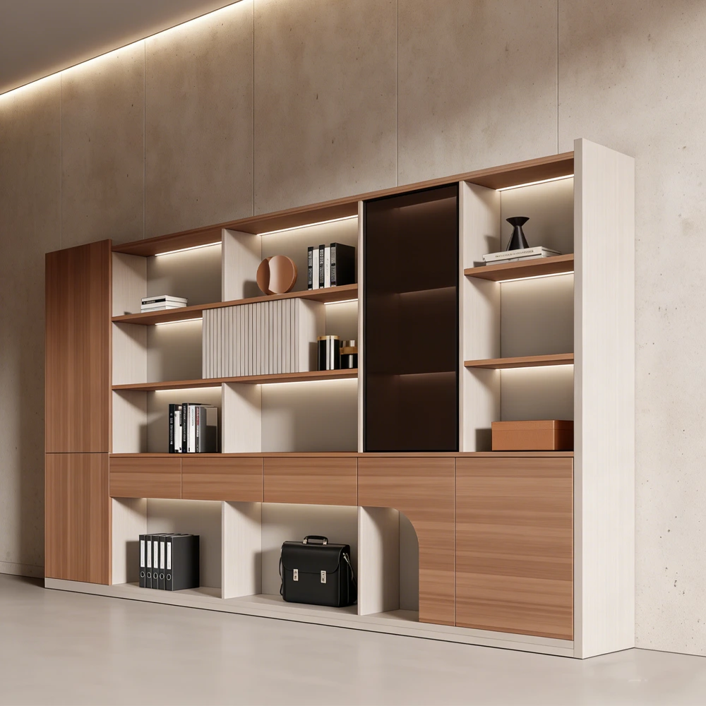 Minimalist Wood Filing Cabinet for Office Storage - image 2