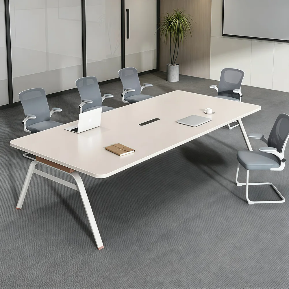 Minimalist Modern Conference Table – Long Rectangle Desk for Office Meeting Rooms - image 3