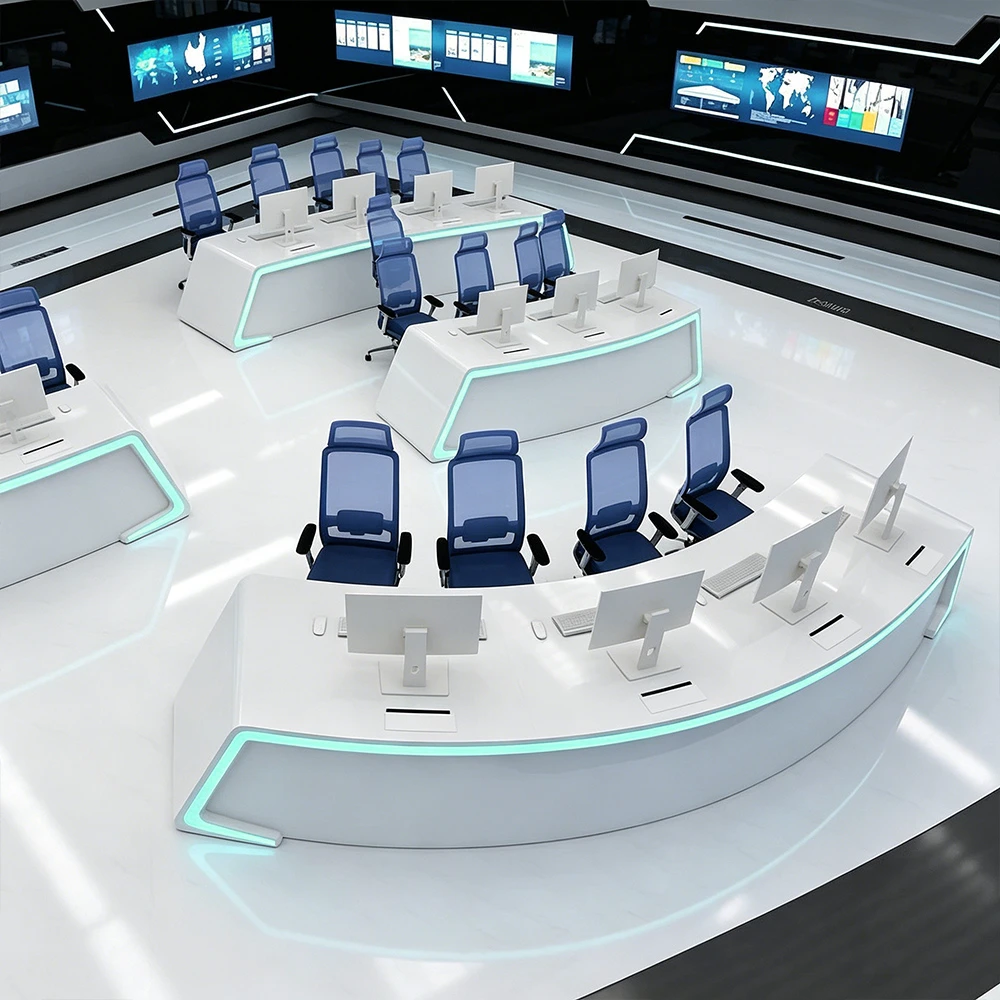 High Gloss Conference Table Workstation – Professional Conference Desk - image 3