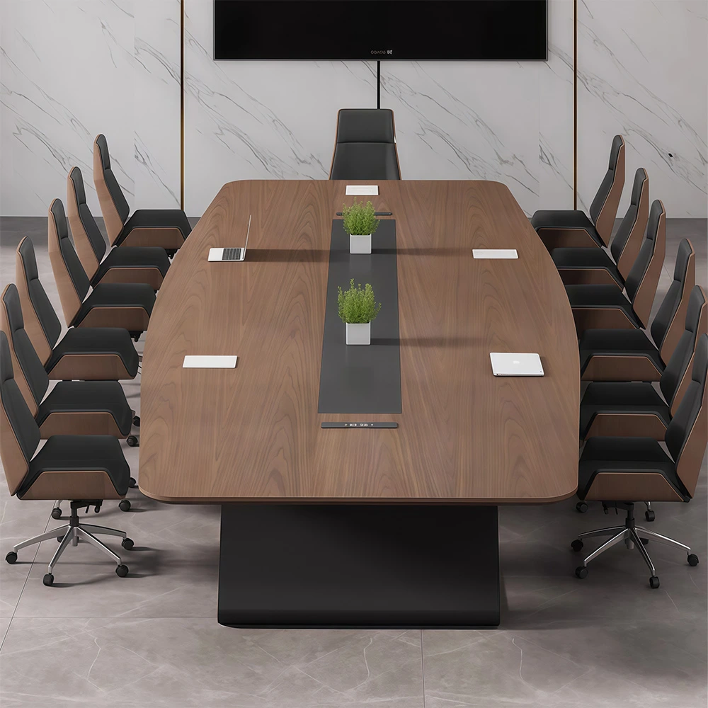 Modern Large Conference Table  Long Rectangular Meeting Table - image 3